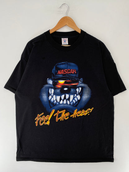1999 NASCAR X LOONEY TUNES TAZ Size XL Vintage Racing T-Shirt / F1337T