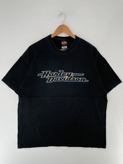 90's HARLEY DAVIDSON Made in USA Size XL Vintage Racing T-shirt / F2773T