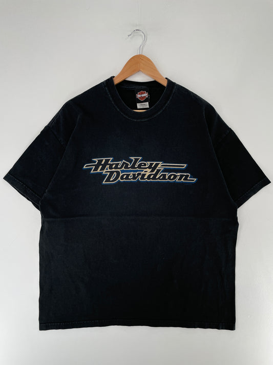 90's HARLEY DAVIDSON Made in USA Size XL Vintage Racing T-shirt / F2773T