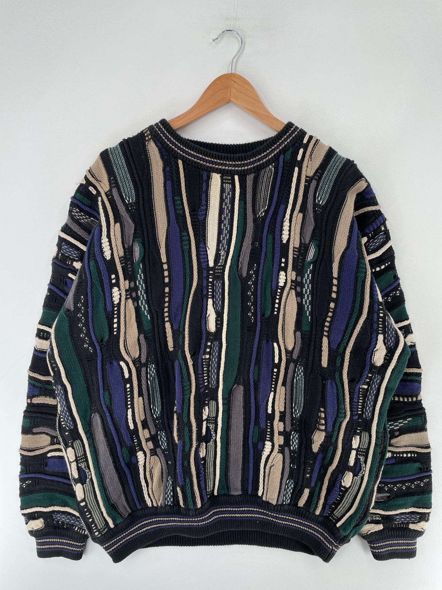 Vintage 3D COOGI-STYLE Size XL Cotton Knit Sweater / F2876K