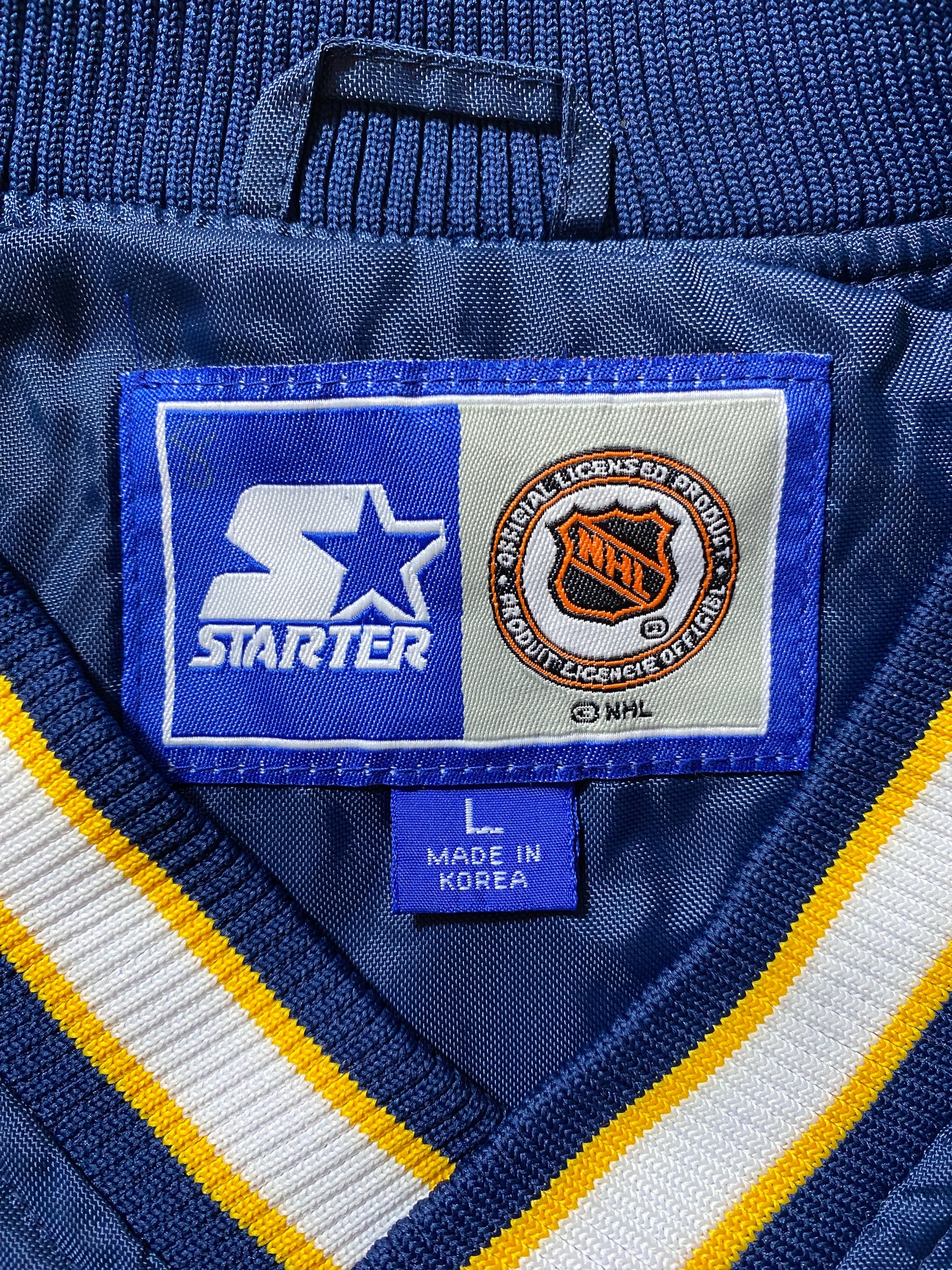 90's STARTER X ST.LOUIS BLUES Size L Vintage NHL Nylon Jacket / G6278N