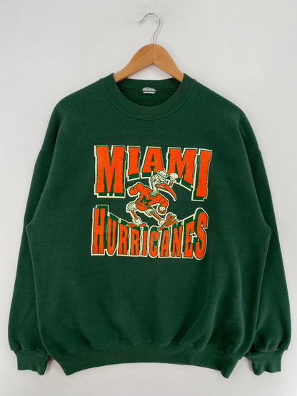 Vintage MIAMI HURRICANES Size No tag (Approx. L) College Sweat-Shirts / F9188S