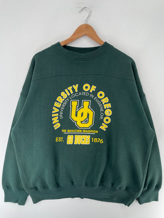 90’s OREGON DUCKS Size XL College Sweat-Shirt / F4644S
