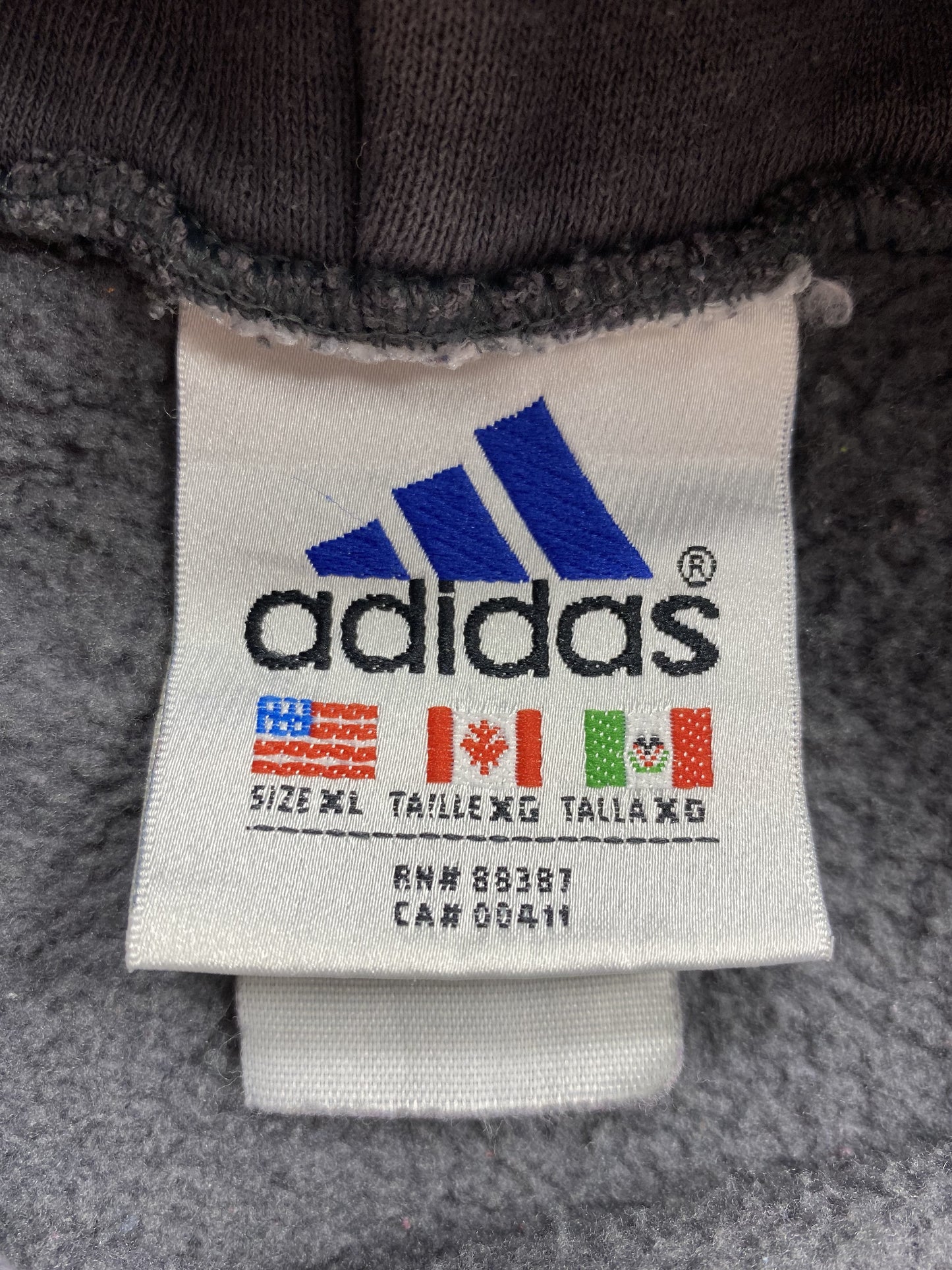 90’s ADIDAS Size XL Vintage Hoodie Sweat-shirt / G463S