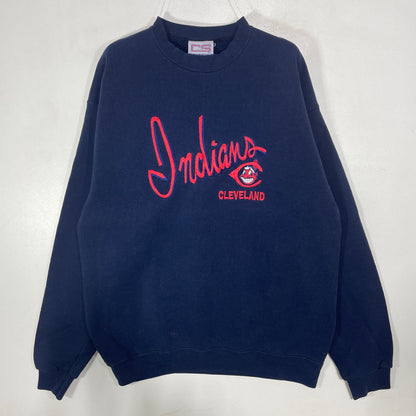 (L) 90's CLEVELAND INDIANS Vintage MLB Sweatshirt / A1488S