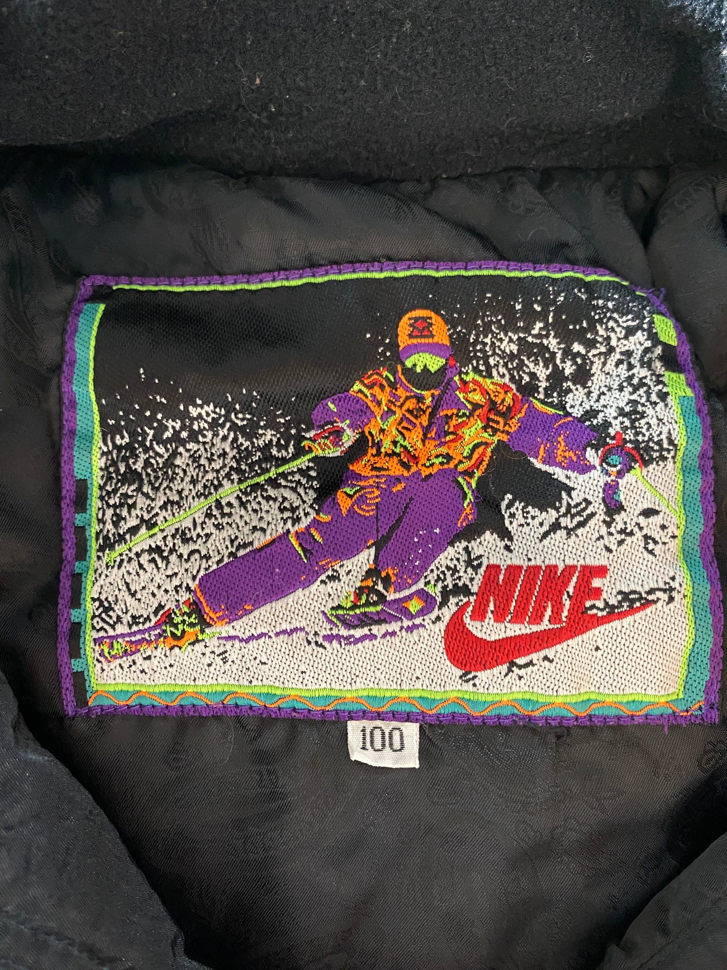 1993 Remake NIKE Size L Vintage Nylon Padded Zip-up Jacket / G236N