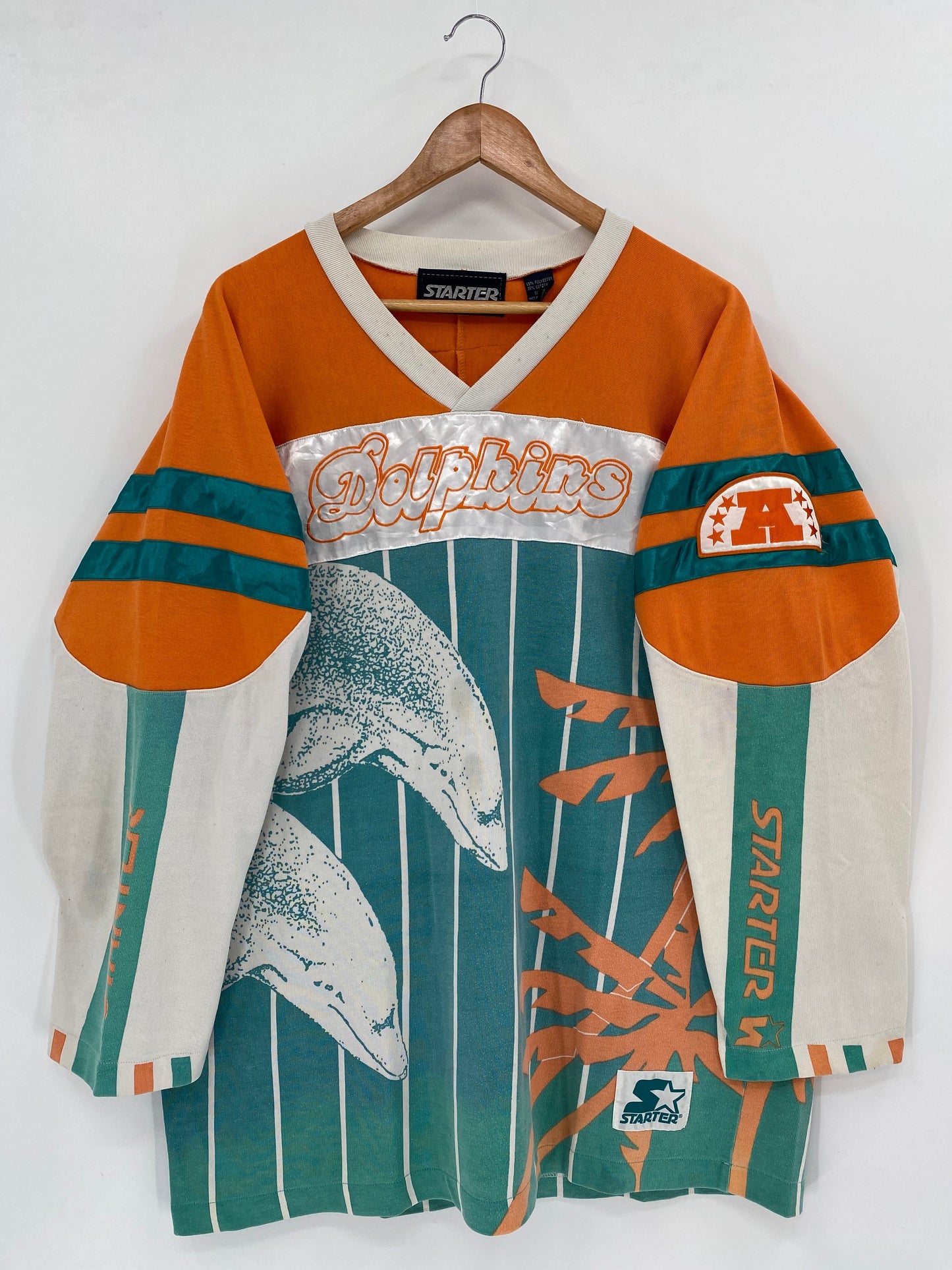 90’s MIAMI DOLPHINS Size XL NFL Long sleeve Shirt / F4920T