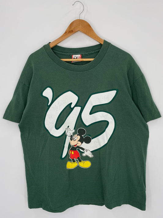 1995 WALT DISNEY WORLD MICKEY Made in USA Size L-XL Vintage T-Shirt / G148T
