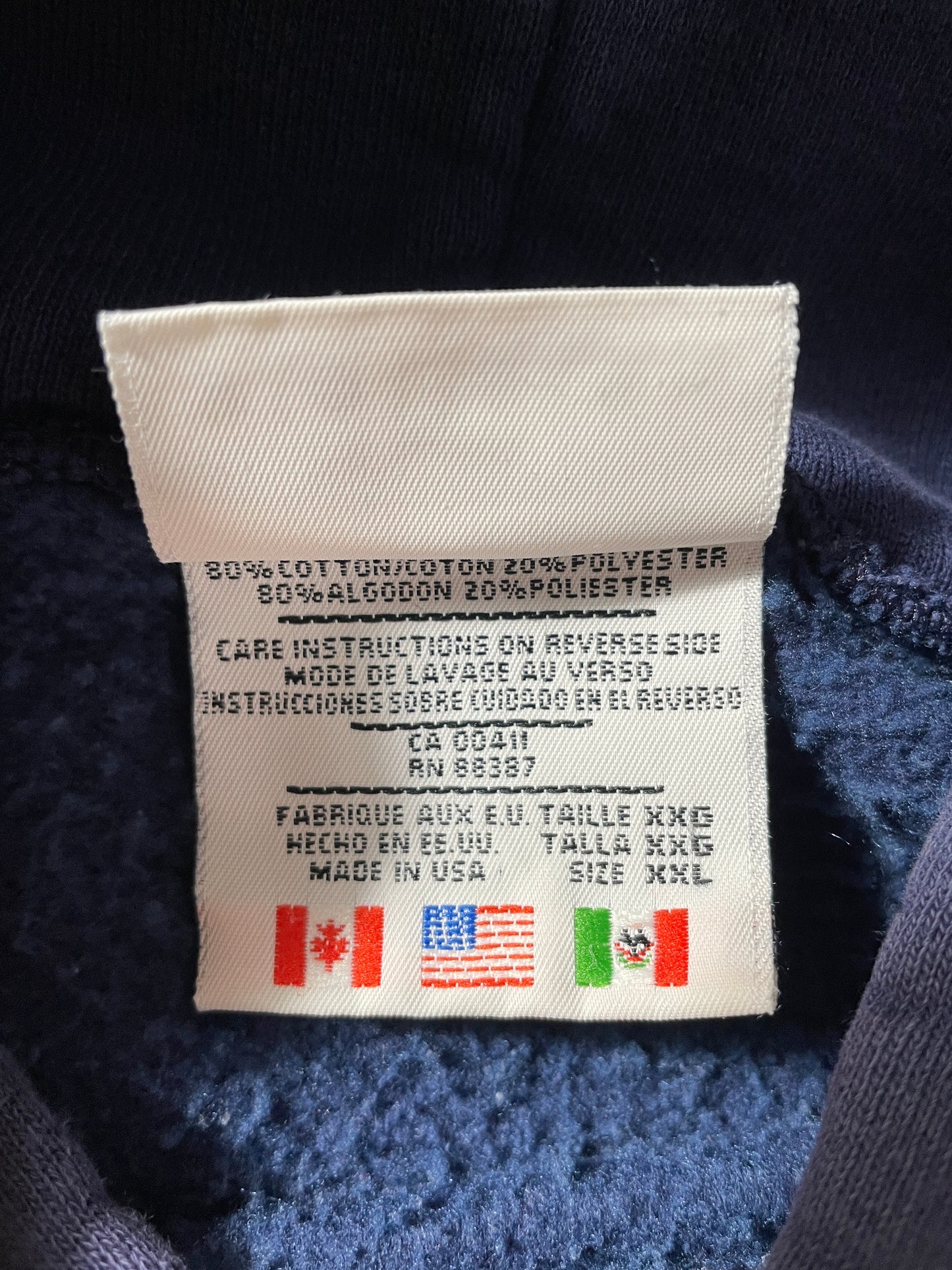 90's ADIDAS Made in USA Size XXL Vintage Hoodie Sweat-Shirt / F2858S