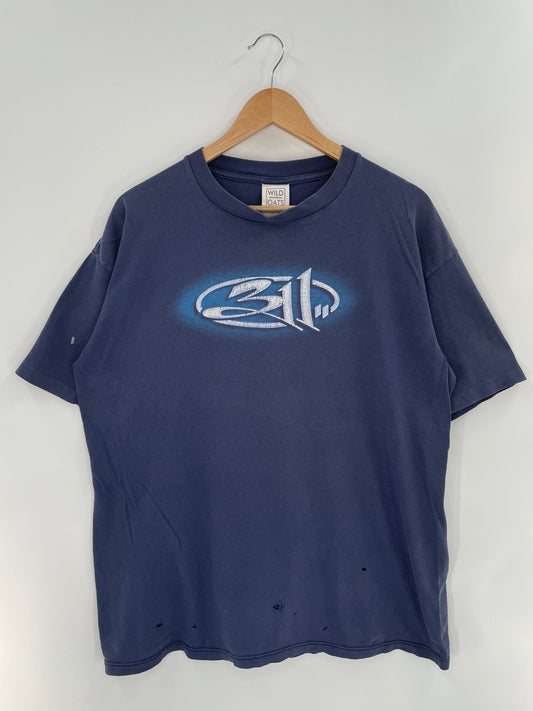 1995 Three Eleven 311 Made in USA Size XL Vintage Music T-Shirts / F1114T