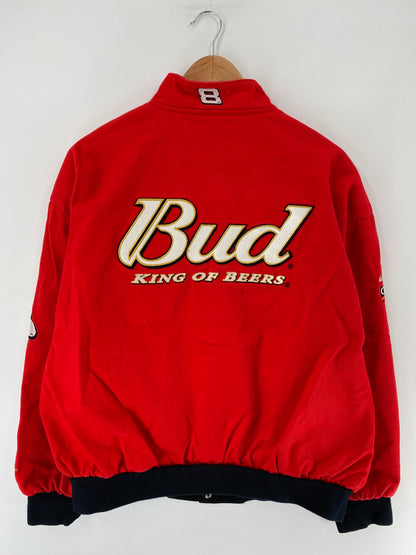 Vintage NASCAR BUDWEISER X DALE EARNHARDT JR Size XL Racing Jacket / F3677J