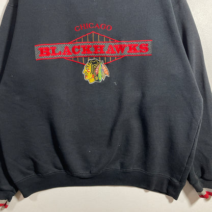 (L) 90’s STARTER x CHICAGO BLACKHAWKS Vintage NHL Sweatshirt / A1174S