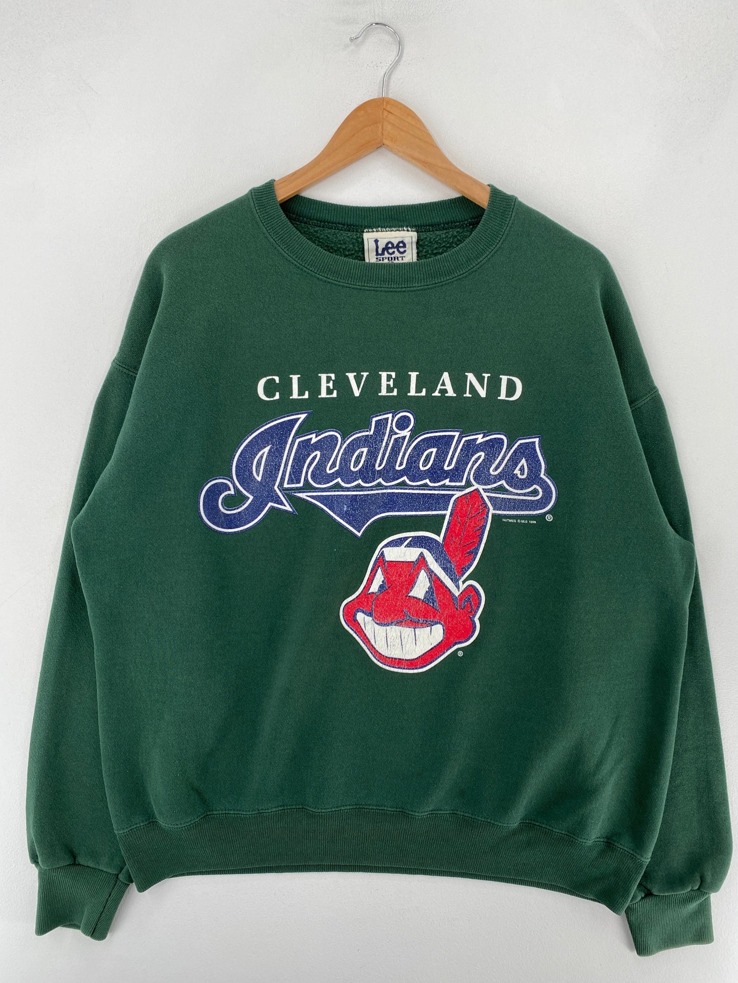 1998 CLEVELAND INDIANS Made in USA Size L Vintage MLB Sweat-Shirt/ G734S