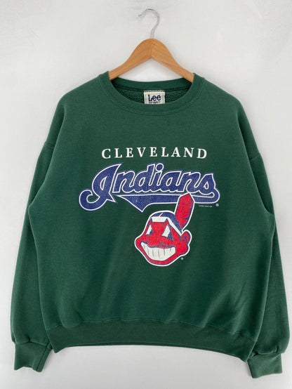 1998 CLEVELAND INDIANS Made in USA Size L Vintage MLB Sweat-Shirt/ G734S