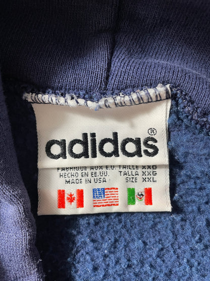 90's ADIDAS Made in USA Size XXL Vintage Hoodie Sweat-Shirt / F2858S