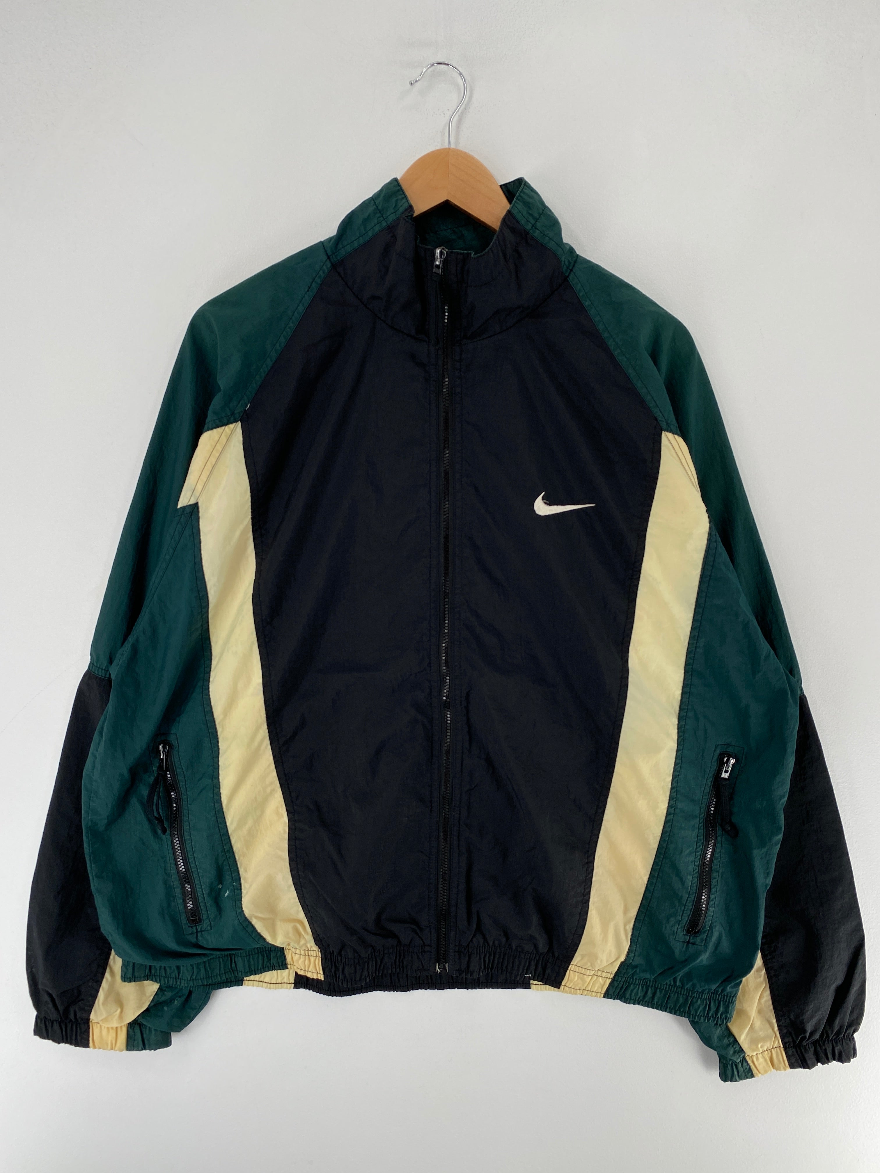 90's NIKE Size L Vintage Zip-up Nylon Jacket/ F3488N