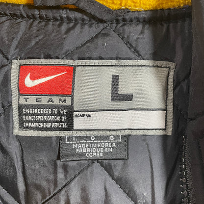 (L) 00' NIKE x PITTSBURGH STEELERS Vintage NFL Padded Nylon Jacket / A1361N