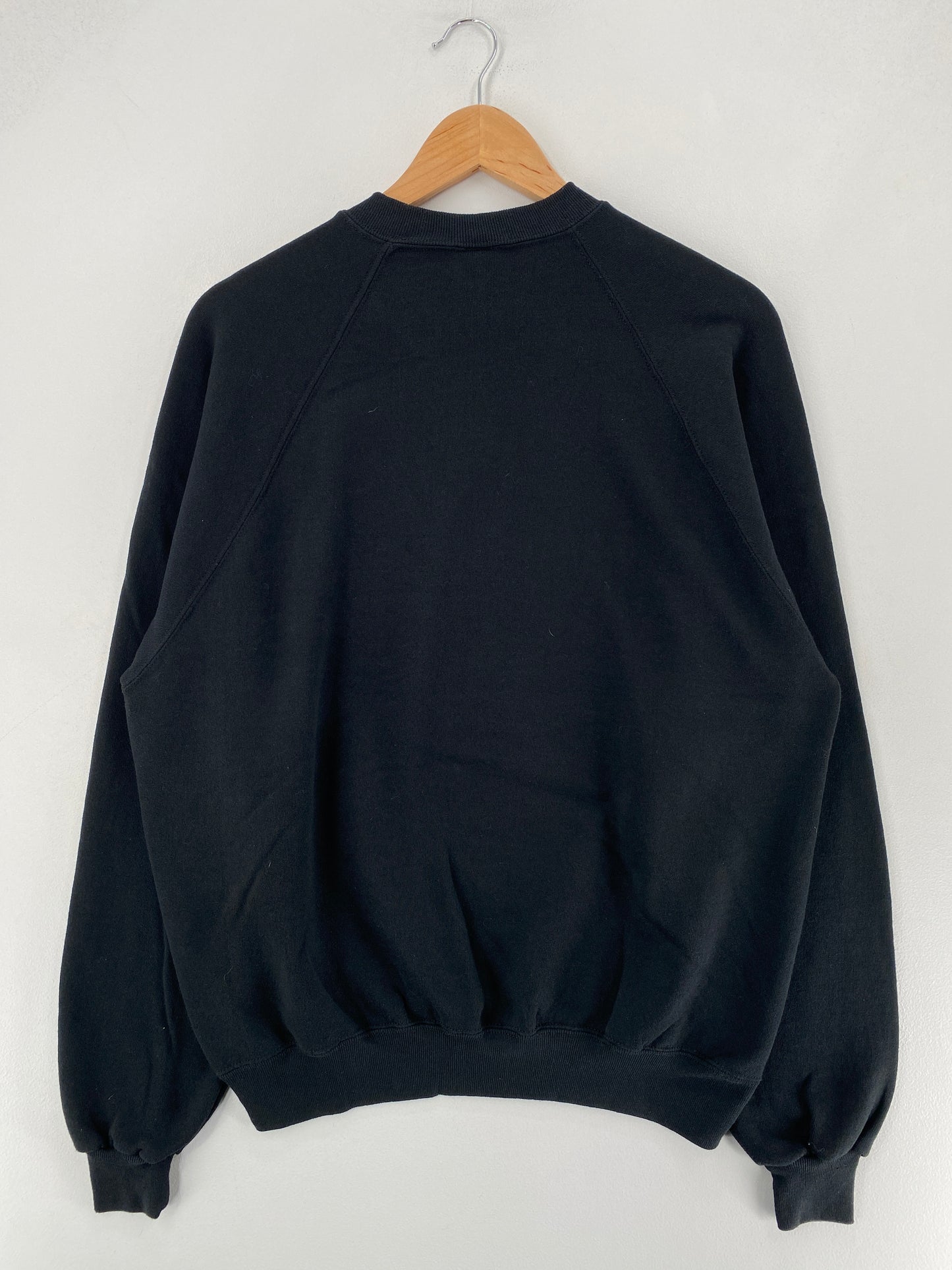 90's PLAIN BLACK Made in USA Size XL Vintage Sweat-shirt / F3960S