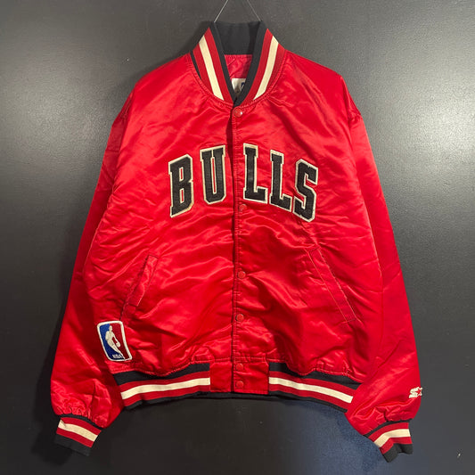 (L) 90’s STARTER x CHICAGO BULLS Vintage NBA Nylon Jacket / A1207N