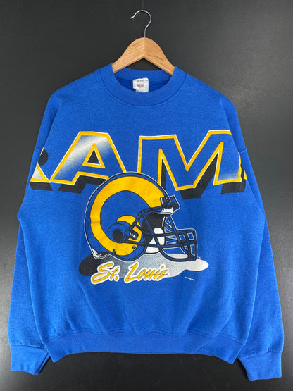 1996 LAS ANGELES RAMS Made in USA Size XL Vintage NFL Sweat-shirt / F4119S