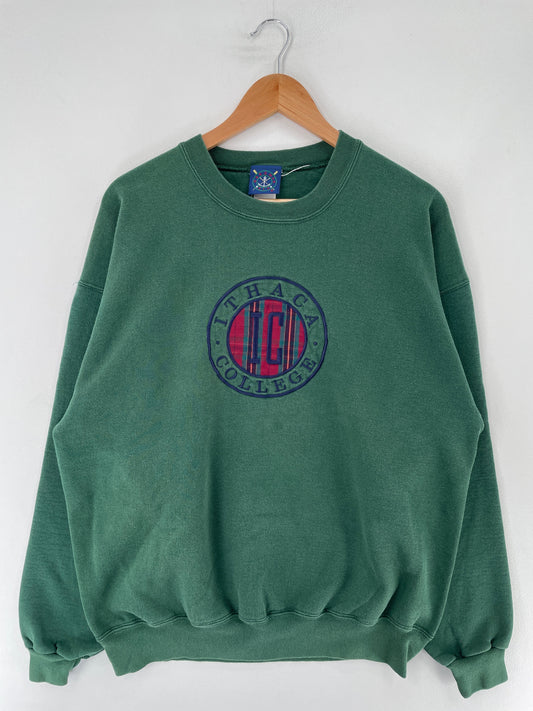 Vintage ITHACA COLLEGE Size XL College Sweat-shirt / G5970S