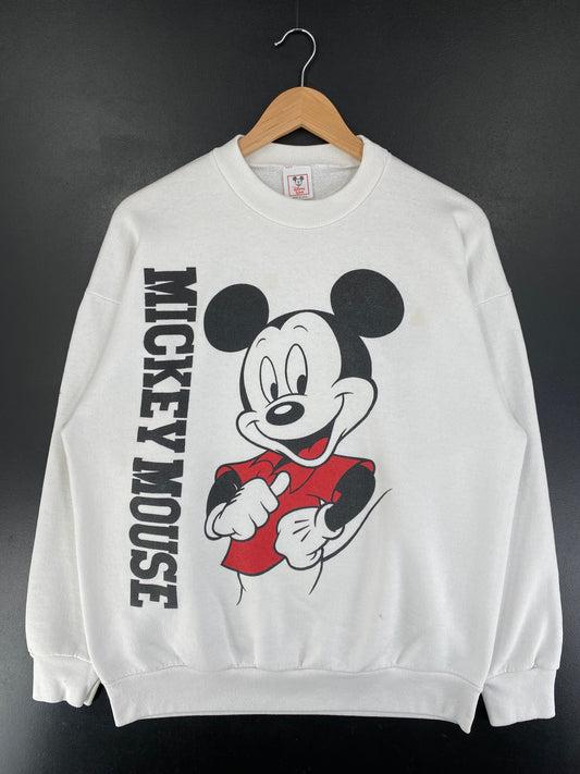 90's DISNEY MICKEY Made in USA Size L Vintage Sweat-Shirt / G3693S