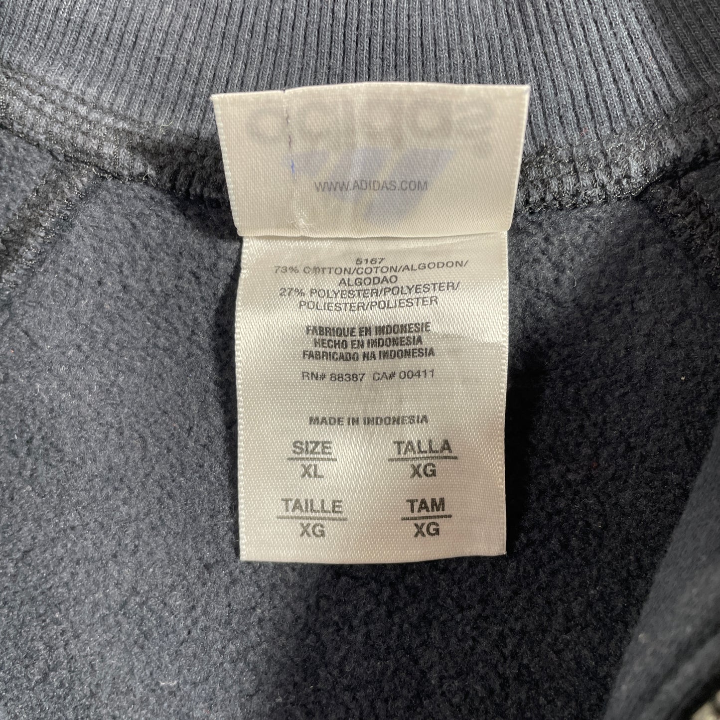 (XL) 90’s ADIDAS Vintage Half Zip-up Sweatshirt / A1281S