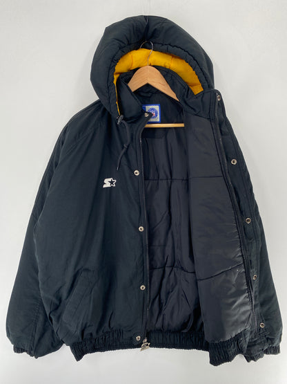 .90’s STARTER x PITTSBURGH STEELERS Size L NFL Padded Nylon Jacket / F3168N