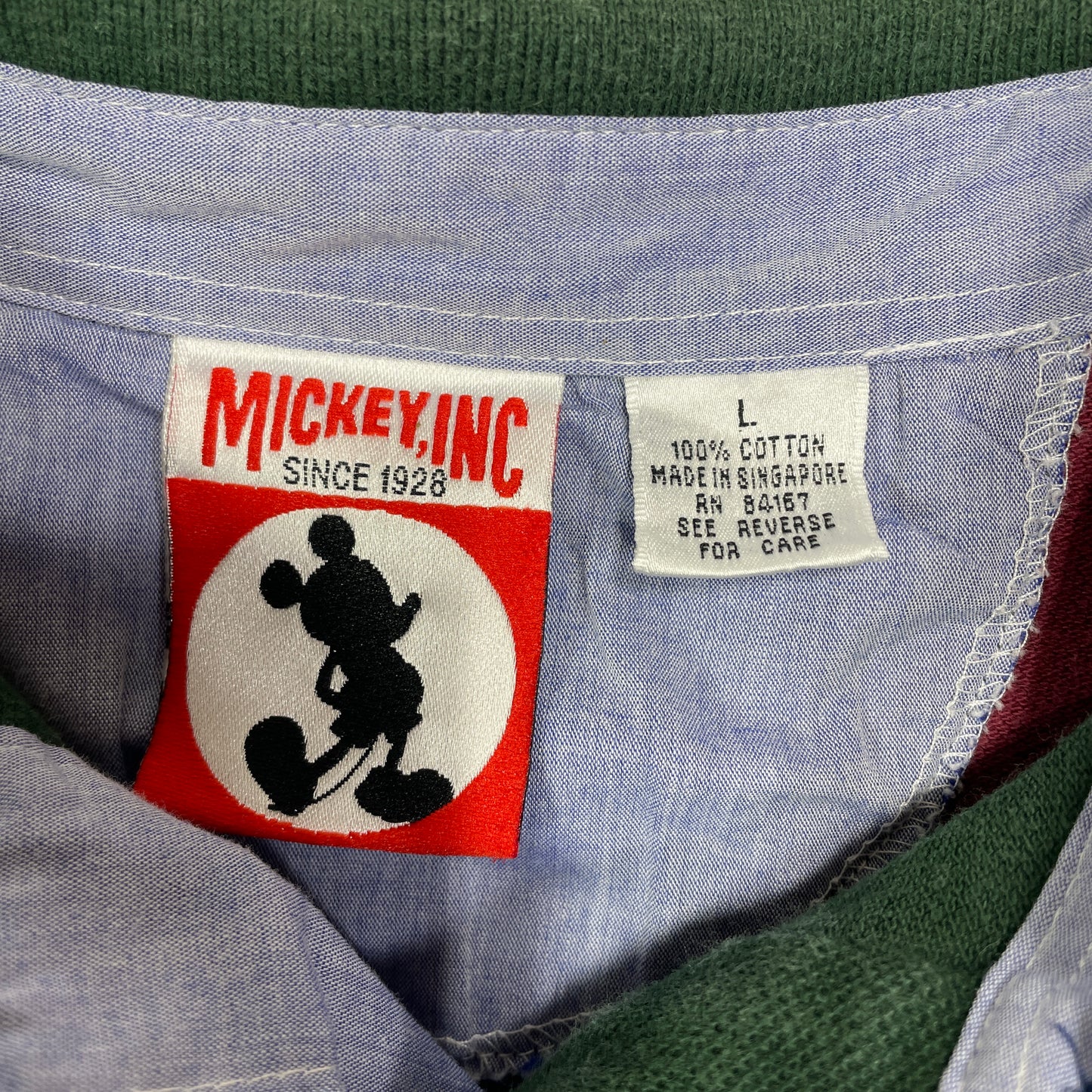 (L) 90's DISNEY MICKEY MOUSE Vintage Polo Shirt / A1543R