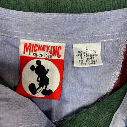 (L) 90's DISNEY MICKEY MOUSE Vintage Polo Shirt / A1543R