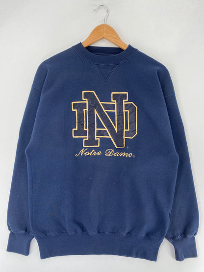 Vintage NOTRE DAME Size L College Sweat-shirt / F4079S