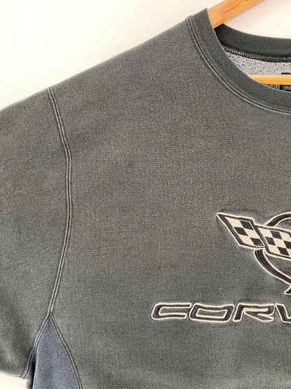 Vintage CORVETTE Size XL Racing Sweat-Shirt / F4462S