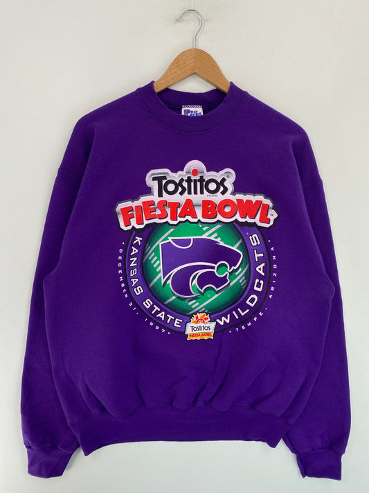 1997 KANSAS STATE WILDCATS Made in USA Size XL Vintage College Sweat-Shirt / G4617S
