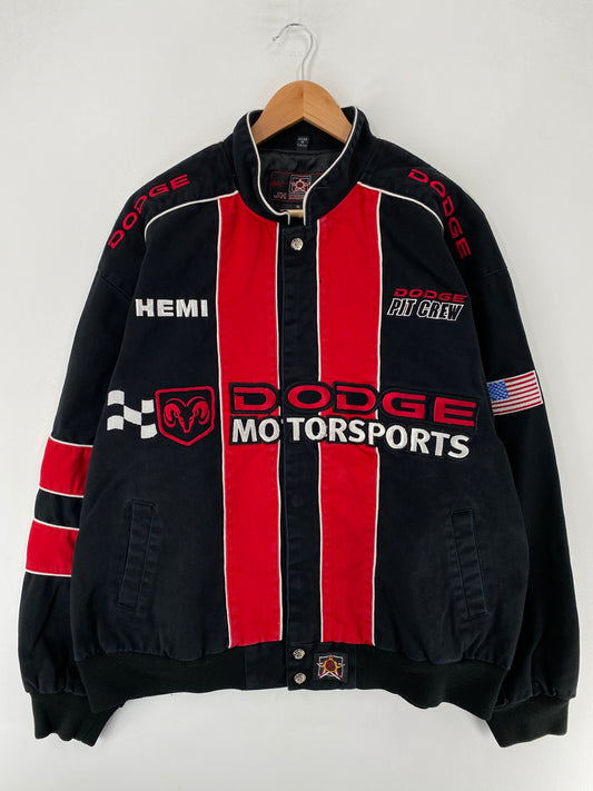 .Vintage DODGE PIT CREW Size XL Racing Jacket / F3675J