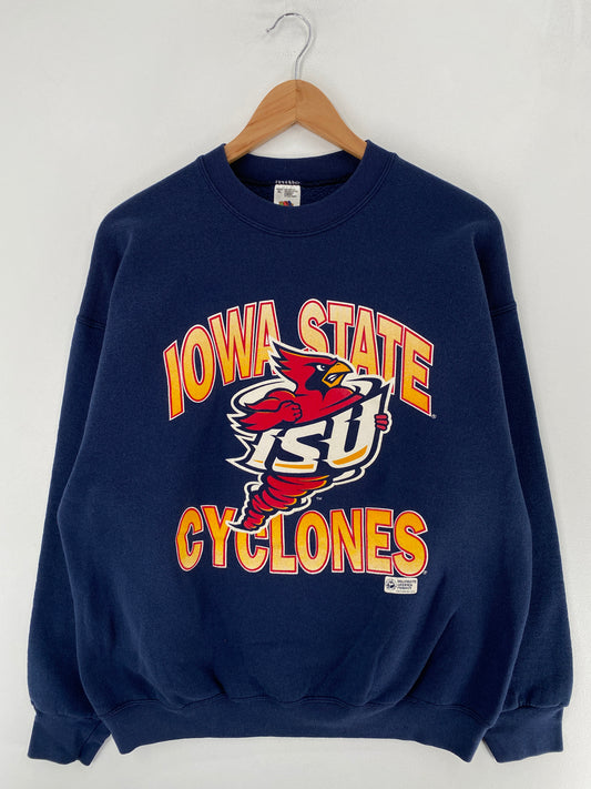 90's IOWA STATE Size XL Vintage College Sweat-shirt / F6826S