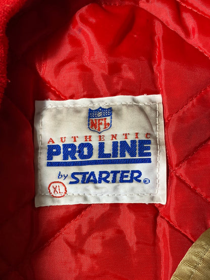 90's STARTER x SANFRANCISCO 49ERS Made in USA Size XL Vintage Nylon Jacket / F4983N