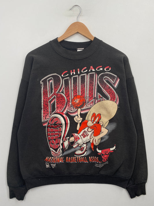 1993 CHICAGO BULLS X LOONEY TUNES YOSEMITE Made in USA Size XL Vintage NBA Sweat-Shirt / G6097S