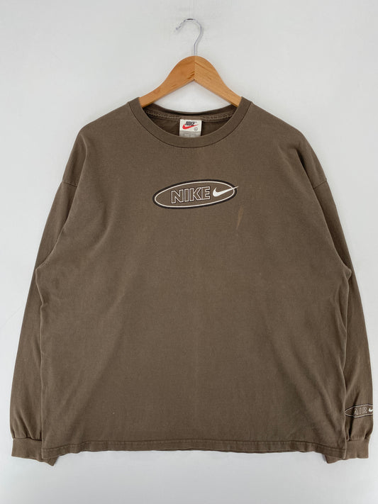 90's NIKE Made in USA Size XL Vintage Long Sleeve T-shirt / F8883T