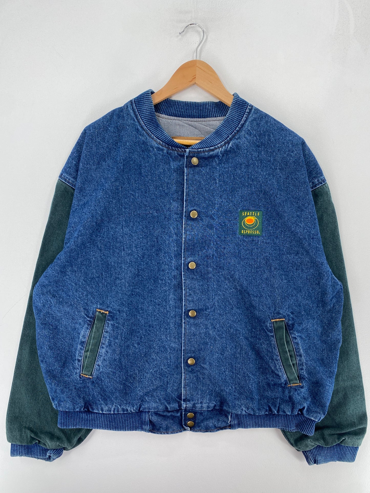 90's SEATTLE ESPRESSO Made in USA Size L Vintage Denim Jacket / F6812J