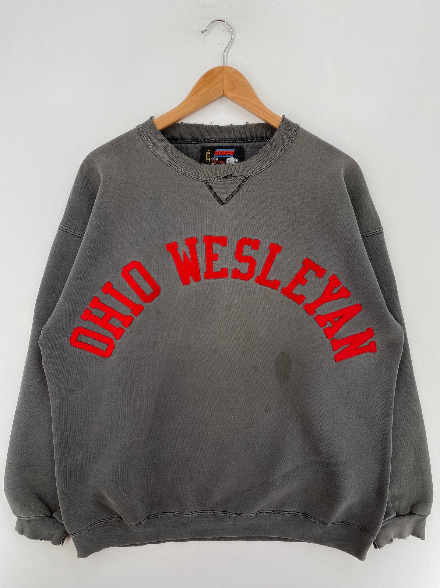 90's OHIO WESLEYAN Made in USA Size L Vintage College Sweat-Shirt / F9214S