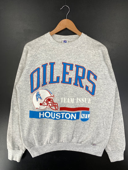 90's HOUSTON OILERS Made in USA Size XL Vintage NFL Sweat-Shirt / G1480S