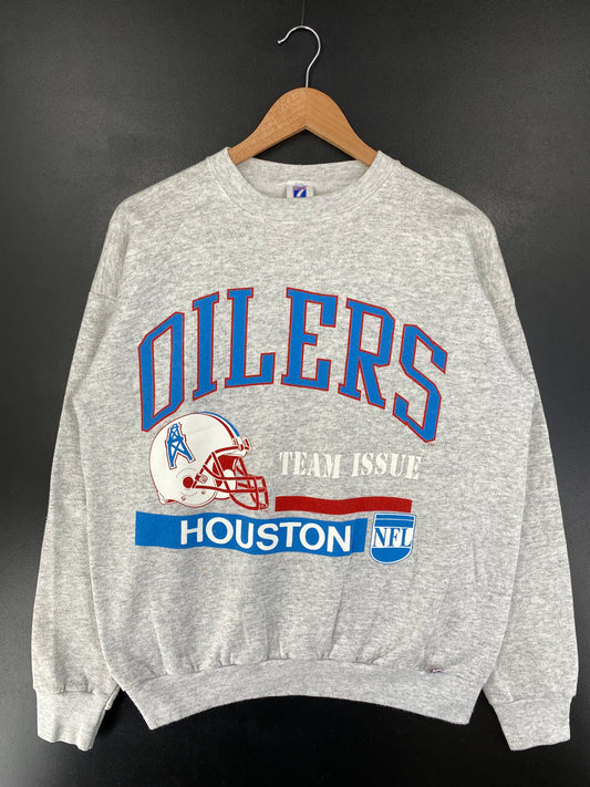 90's HOUSTON OILERS Made in USA Size XL Vintage NFL Sweat-Shirt / G1480S