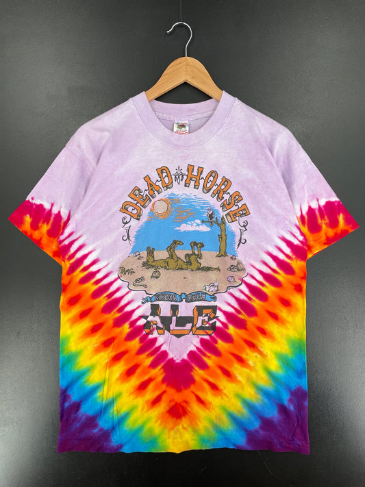90's INDIA PALE ALE Made in USA Size L Tie-Dye T-Shirt / F2426T
