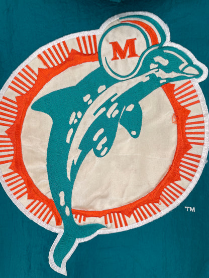 .90's STARTER x MIAMI DOLPHINS Size L Vintage NFL Padded Nylon Jacket / F3333N