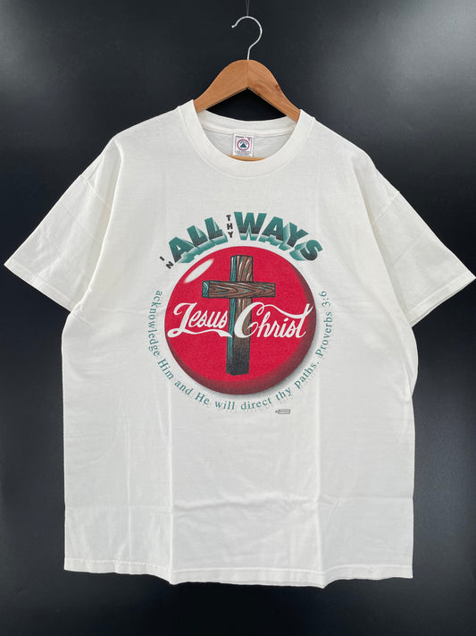 90’s JESUS CHRIST Size XL Vintage T-Shirt / F507T