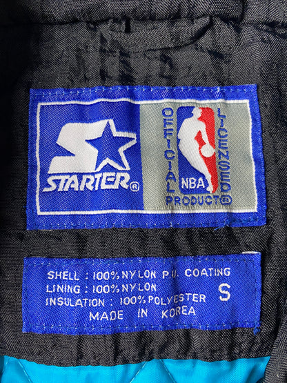 .90’s STARTER x CHARLOTTE HORNETS Size S NBA Padded Nylon Jacket / F3173N