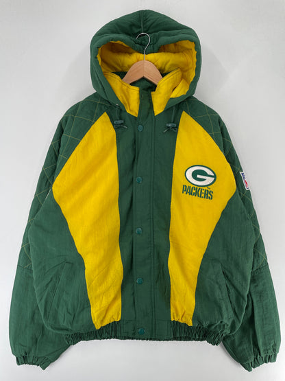 90's STARTER x GREEN BAY PACKERS Size L Vintage NFL Padded Nylon Jacket / F7101N