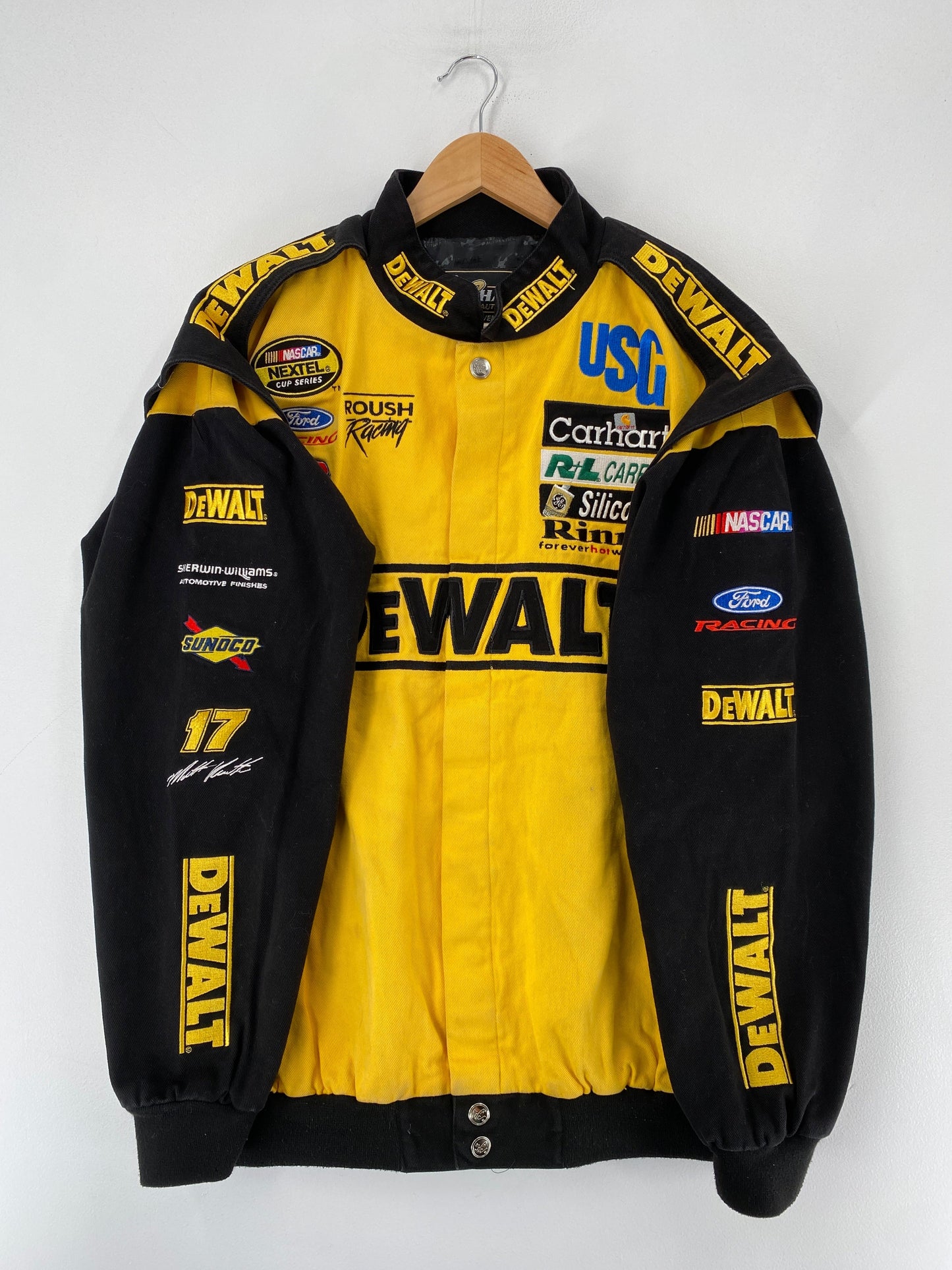 .Vintage NASCAR DEWALT Size XL Racing Jacket / F7925J