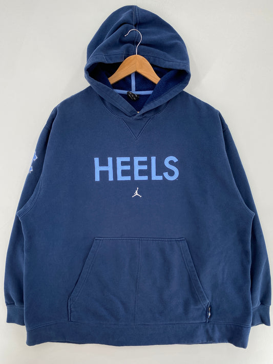 Vintage JORDAN x NORTH CAROLINA HEELS Size XL College Hoodie Sweat-Shirts / F9189S