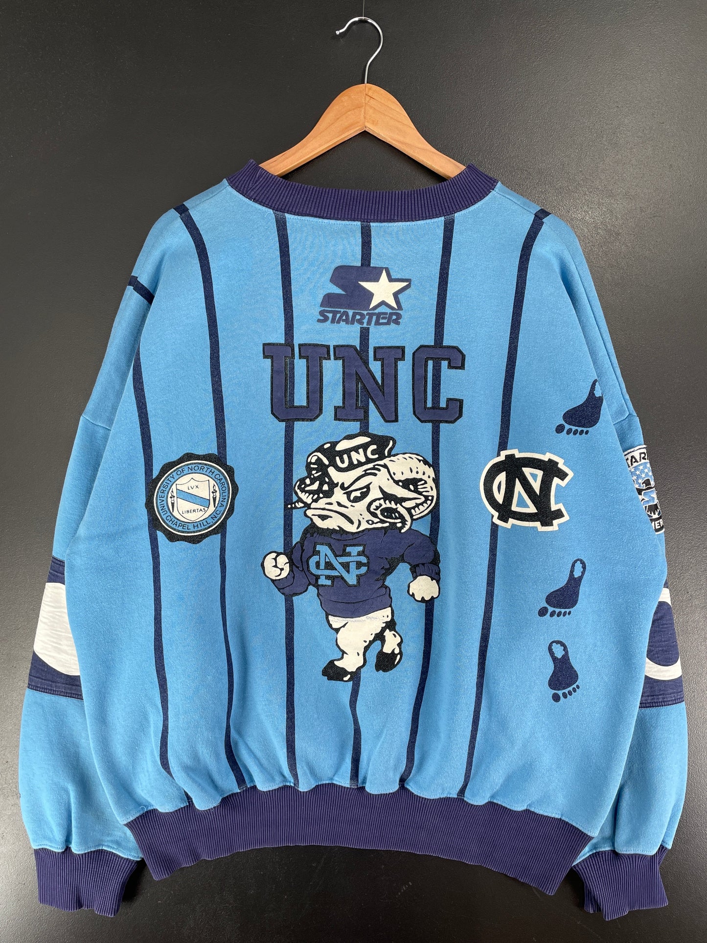 Early 90’s STARTER x NORTH CAROLINA Size XL College Sweat-shirt / F7252S
